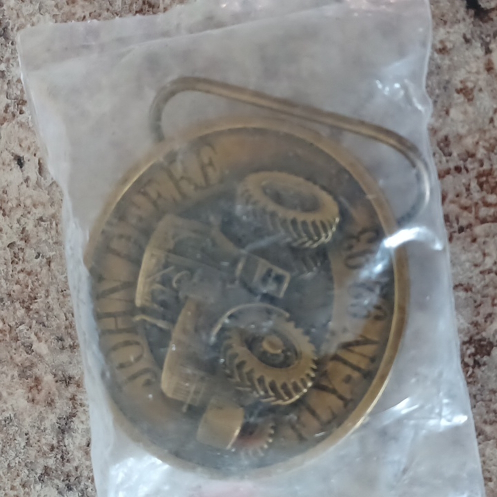 John Deere Gold Belt Buckle